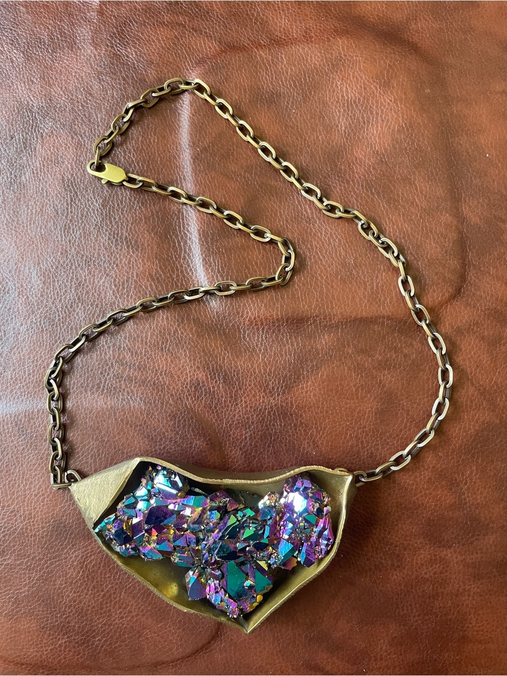 Debra Baxter Jewelry Titanium Quartz in Bronze Necklace